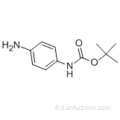 Acide carbamique, ester N- (4-aminophényl) -, 1,1-diméthyléthylique N ° CAS: 71026-66-9 Structure moléculaire: Structure moléculaire de 71026-66-9 (Acide carbamique, N- (4-aminophényl)) , 1,1-dimethylethyl ester) Formule: C11H16N2O2 Poids Moléculaire: 208